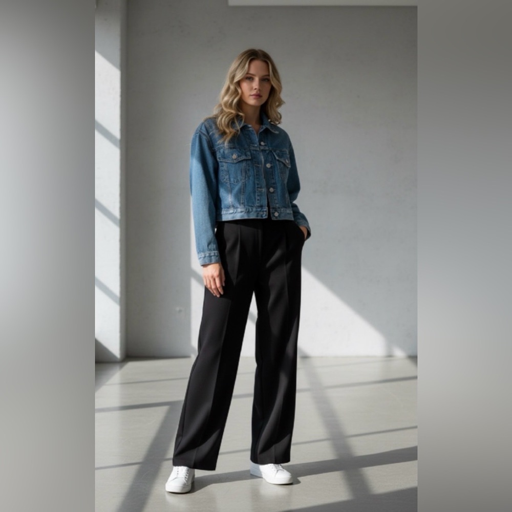 (#42)AG ADRIANO GOLDSCHMIDT Mirah Denim Trucker Jacket